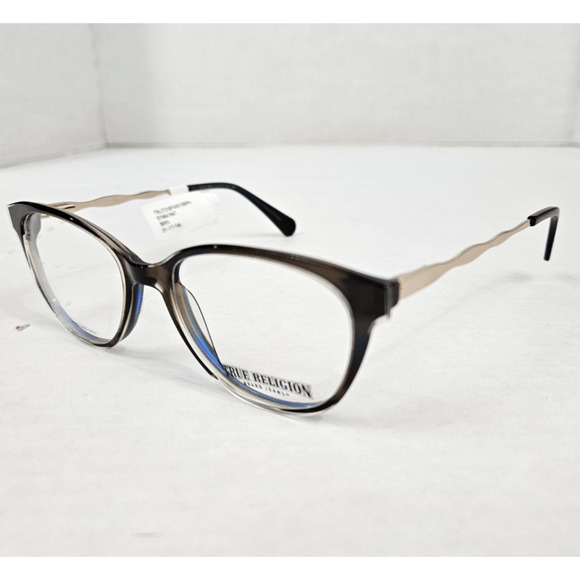True Religion Eyeglasses Frames Size 51 - 17 - 140 Brown Silver Wavy Arms - Picture 1 of 5